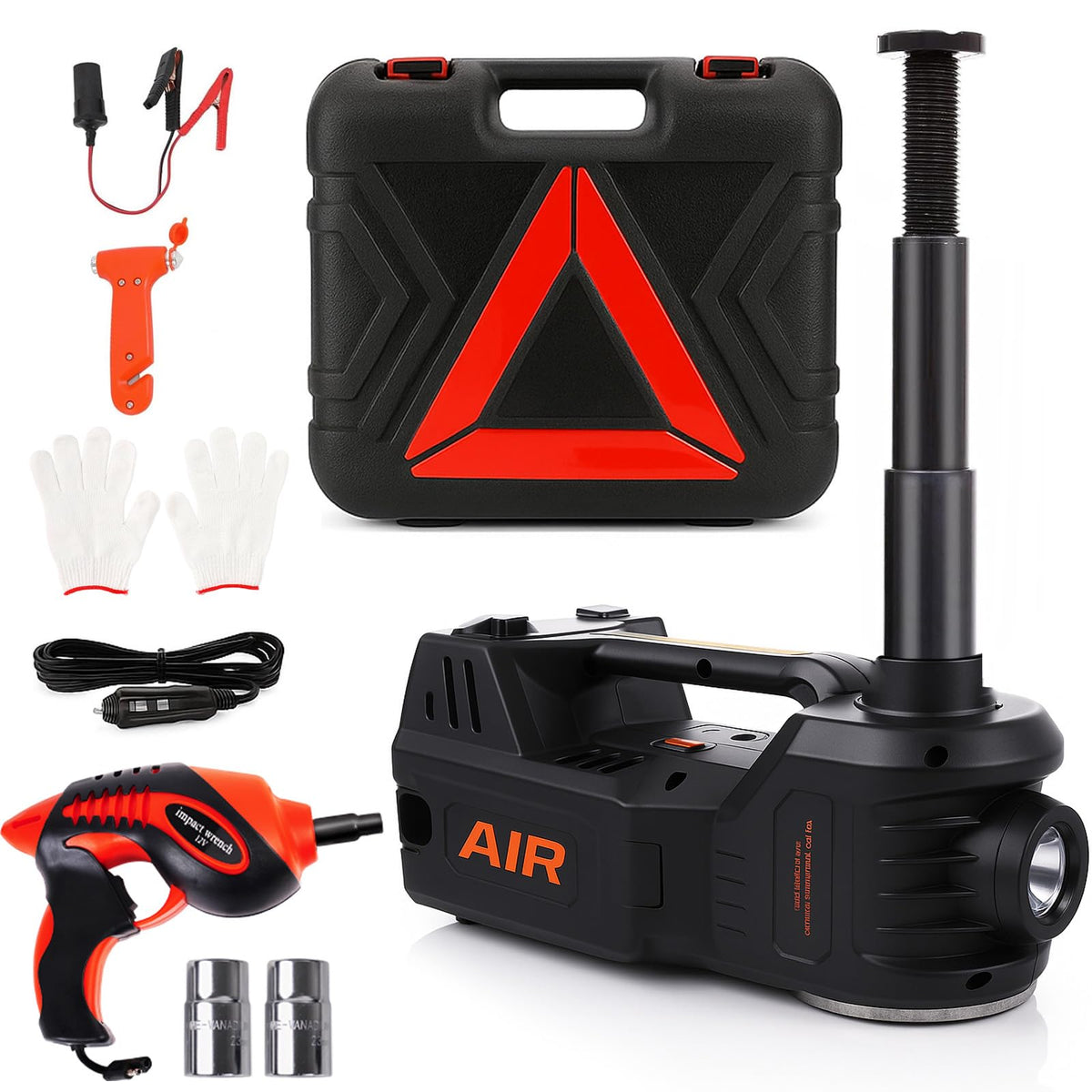 🔥[Hot sale]🔥STANDTALL Electric Car Jack 5 Ton 12V Floor Jack, Impact Wrench, Inflator