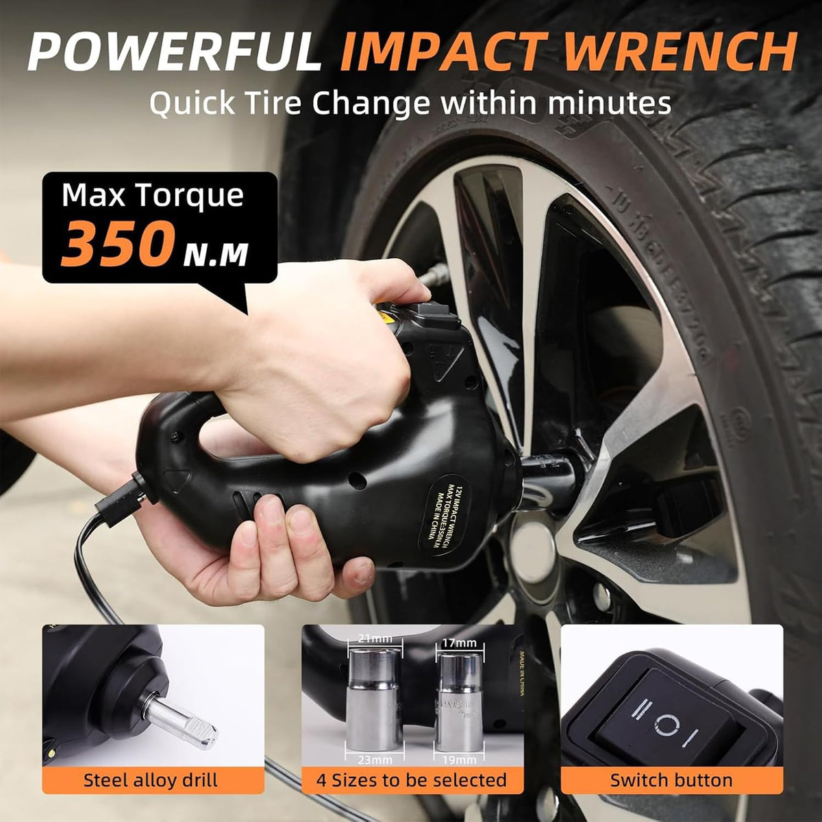 🔥[Hot sale]🔥STANDTALL Electric Car Jack 5 Ton 12V Floor Jack, Impact Wrench, Inflator