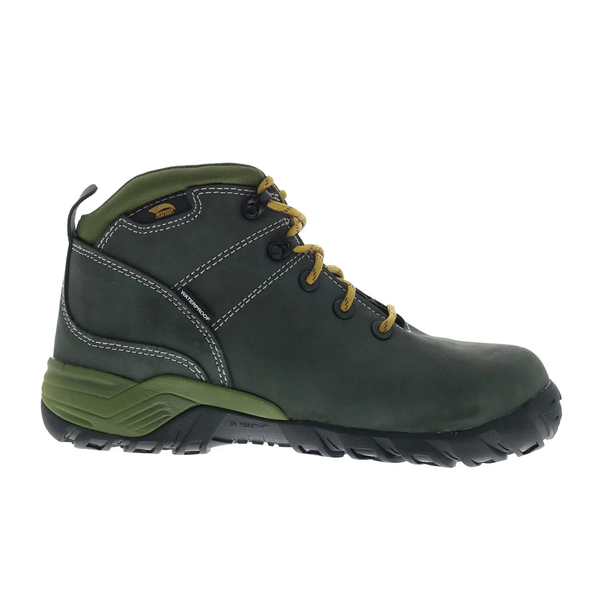 Avenger Trek Alloy Toe Electrical Hazard Waterproof Mens Green Work Boots