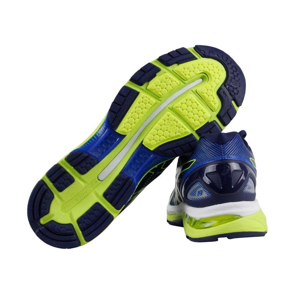 Asics Gel Nimbus 19 T700N-4907 Mens Blue Canvas Lace Up Athletic Running Shoes